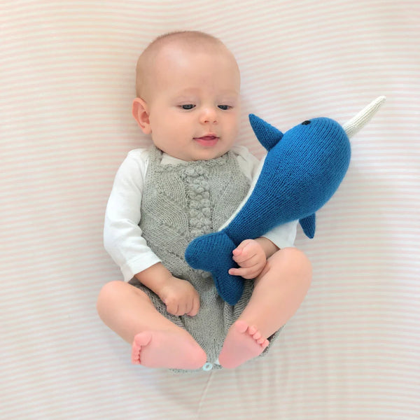 Knit Alpaca Narwhal Toy