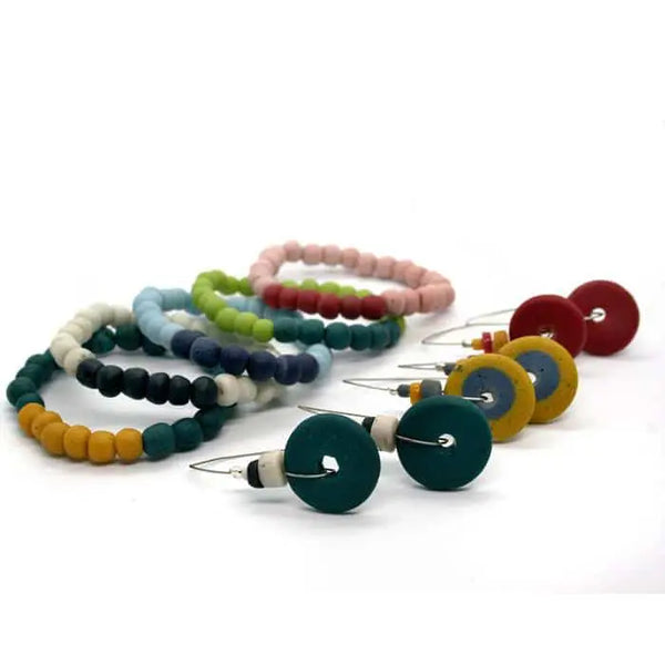 Color Block Pearls Bracelet