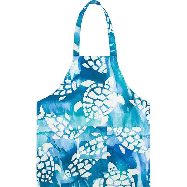 Organic Kids Apron Blue Elephants Global Mamas Fishy Turtles Teal  