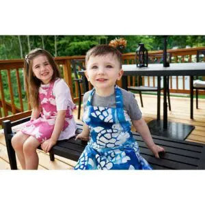 Organic Kids Apron Blue Elephants Global Mamas   