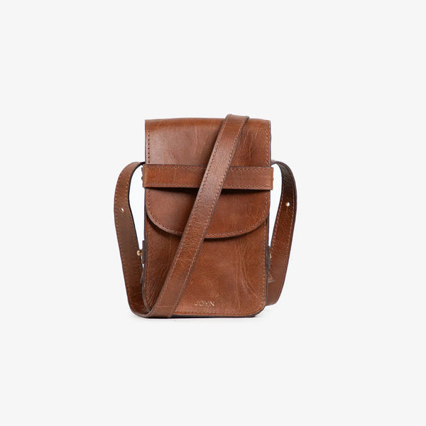 Boxy Crossbody Bag Camel Joyn Vintage Brown