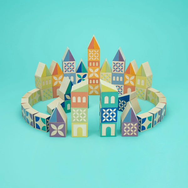 Gosling Square Wooden Block Village Regular Uncle Goose   