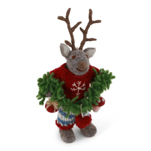 Deer With Garland Ornament Gry&Sif