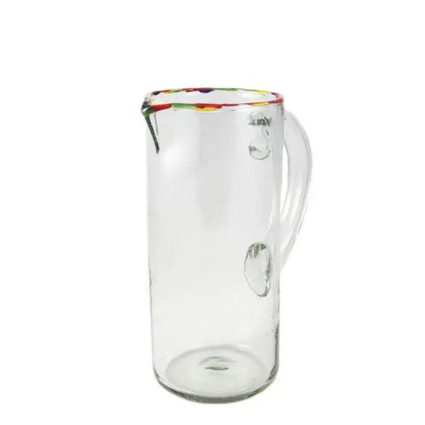 Hand Blown Recycled Glass Pitcher