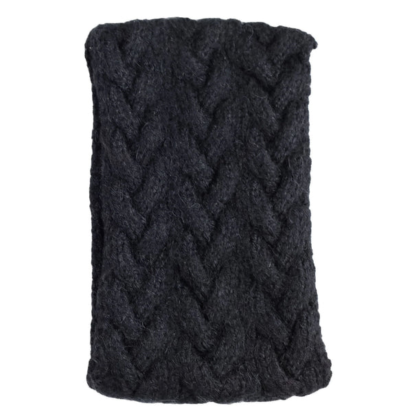 Cable Ear Warmer Andes Gifts Black