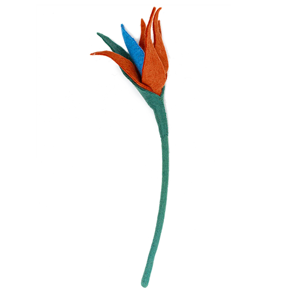 Felt Birds of Paradise Flower White Global Goods Partners Orange  
