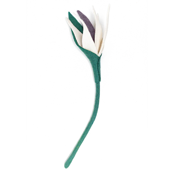 Felt Birds of Paradise Flower White Global Goods Partners White  