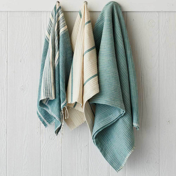 Amhara Woven Hand Towel Aqua SERRV   