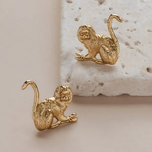 Gold Monkey Stud Earring Mayana