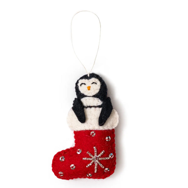 Felt Stocking Animal Ornaments Global Goods Partners Penguin