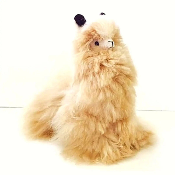 Sitting Alpaca Fur Toy Blossom Inspired