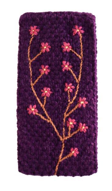 Embroidered Ear Warmer Andes Gifts Purple