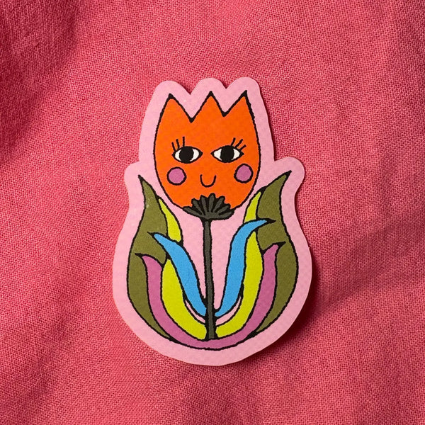 Silly Tulip Sticker Ash and Chess