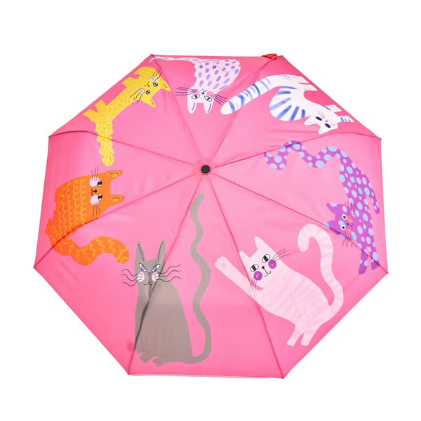 Recycled Compact Umbrella Original Duckhead Pink Cats