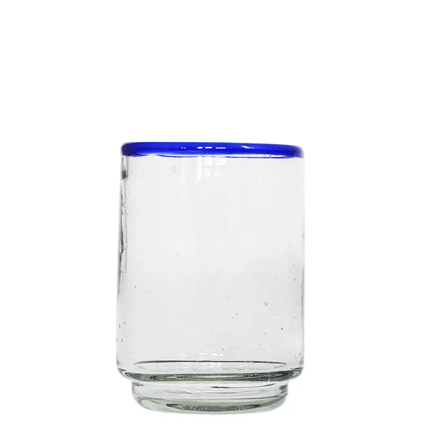 Medium Stacking Glass - Blue Rim