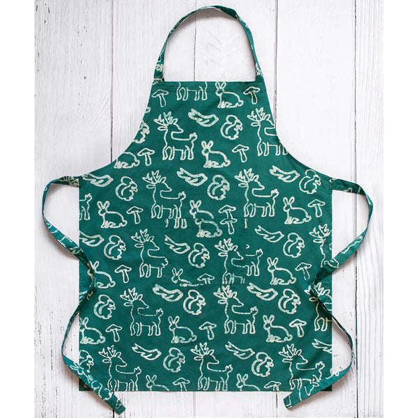 Reversible Apron Global Mamas Critters Evergreen