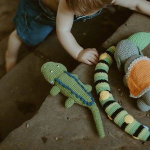 Jungle Animal Rattle -Crocodile  Pebble   