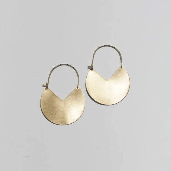 Matte Gold Pacman Earrings Rover & Kin Medium