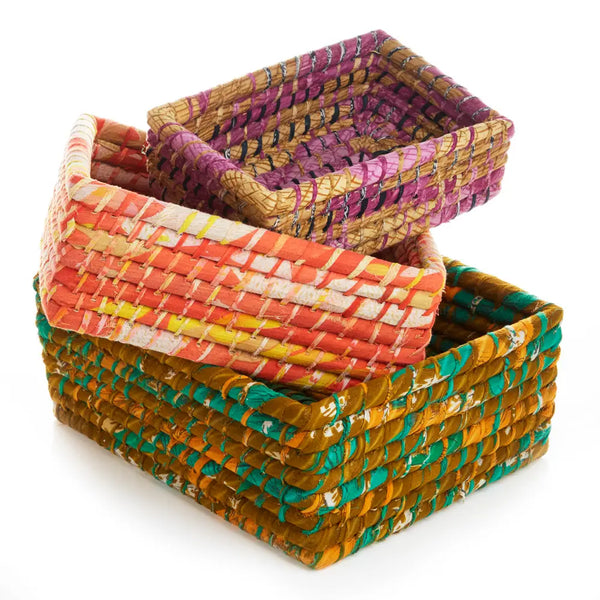 Rectangular Chindi Storage Baskets SERRV