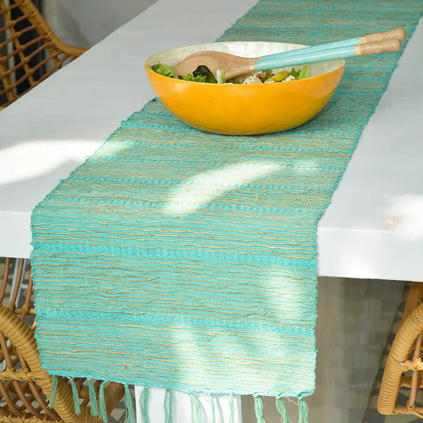 Vetiver Runner Zen Zen Aqua Stripes