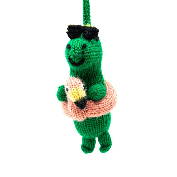 Party Dino Knit Ornament Global Goods Partners