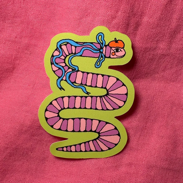 Silly Worm Sticker Ash and Chess