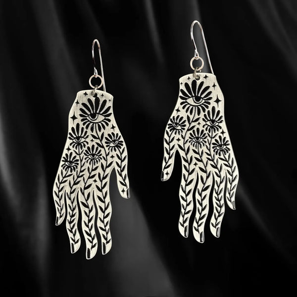 Natura Statement Earrings  While Odin Sleeps Aluminum  