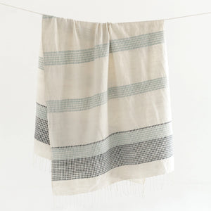 Camden Cotton Bath Towel Natural with Sand and Azure Creative Women   