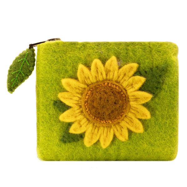 Felt Coin Purse  dZi Sunflower  