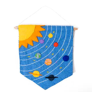 Felt Solar System Banner Flag  Global Goods Partners   
