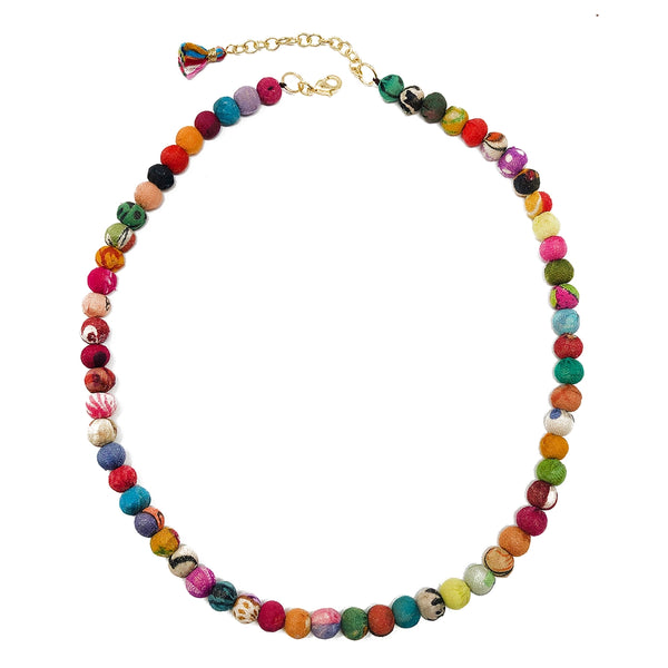 Classic Kantha Strand Necklace Regular WorldFinds   