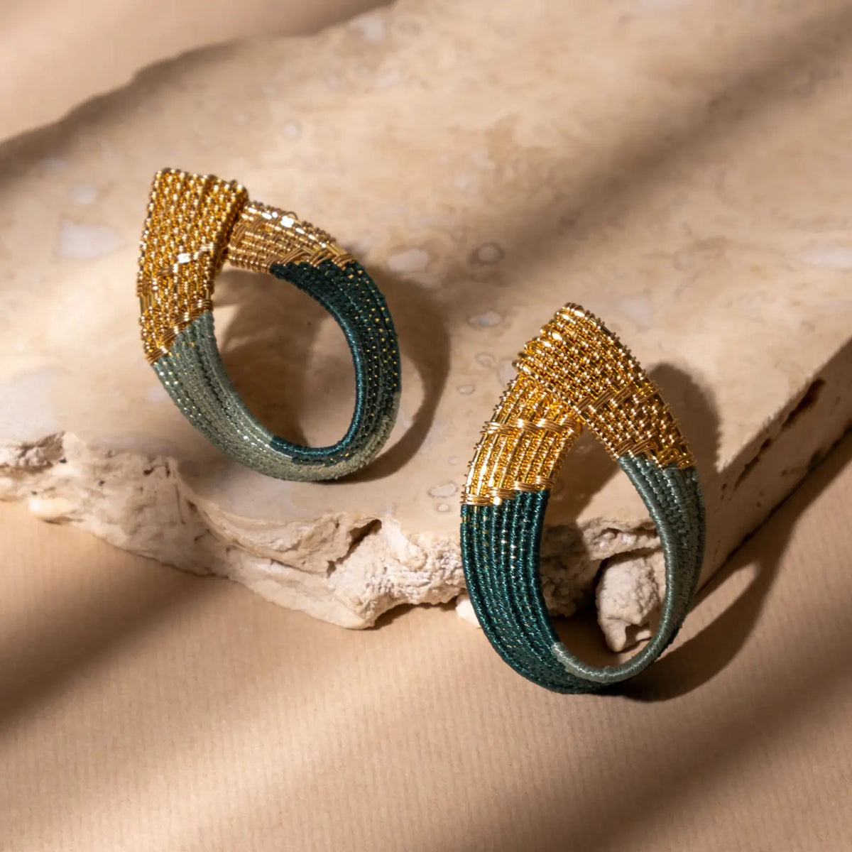 Handwoven Twisted Wire Loop Earrings – Maraluna