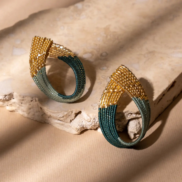 Handwoven Twisted Wire Loop Earrings Mayana