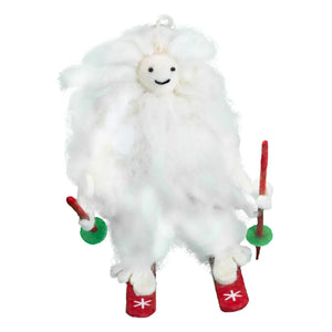 Skiing Yeti Ornament dZi
