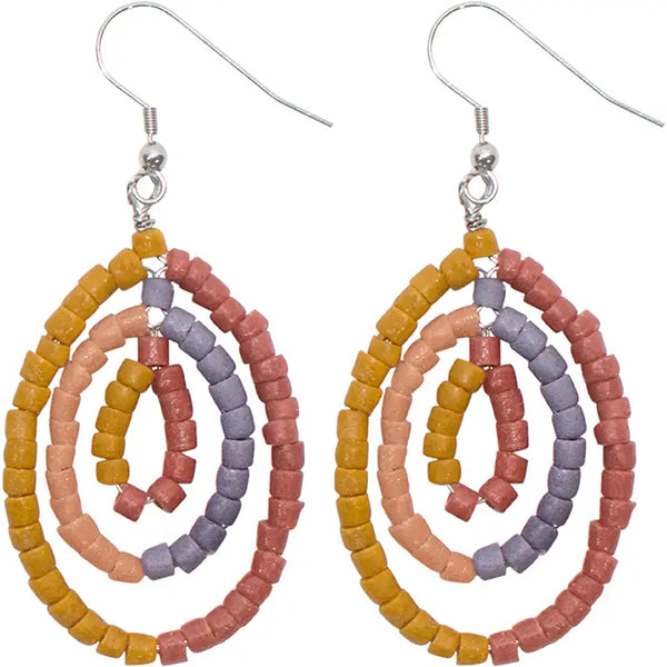 Azonto Earrings Global Mamas Rust