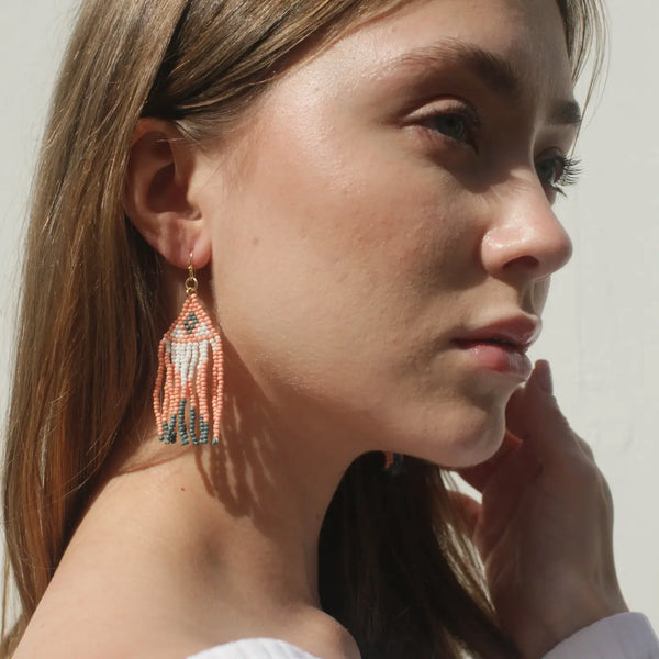 Beaded Fringe Earrings  Rover & Kin   