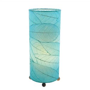 Cocoa Leaf Cylinder Table Lamp Green Eangee Home Design Sea Blue