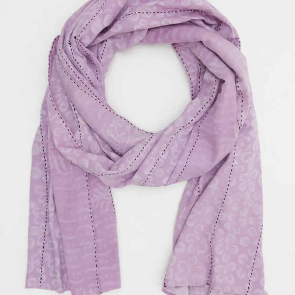 Vintage Kantha Scarf Blues/Purples Anchal Project Lavender