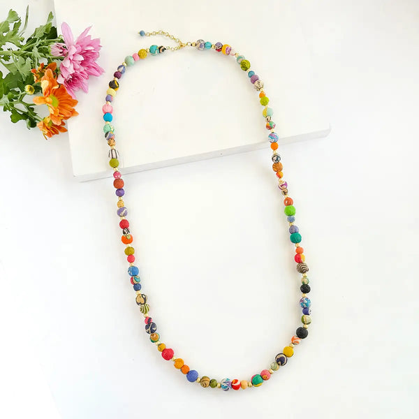 Kantha Sonnet Necklace  WorldFinds   