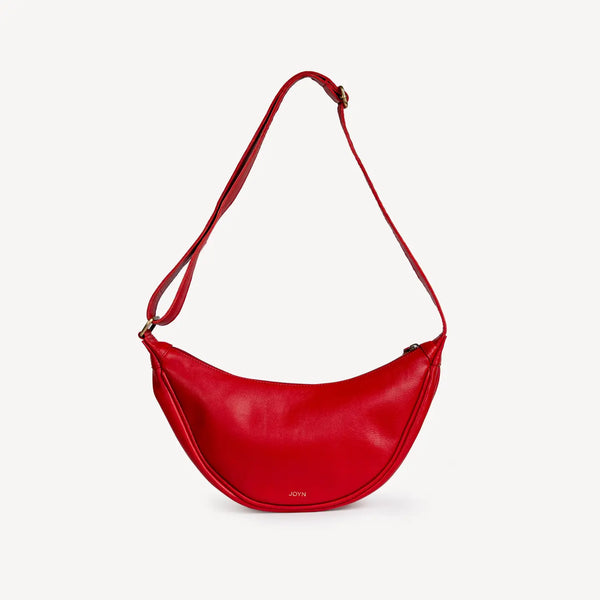 Leather Moon Sling Bag Joyn Tomato
