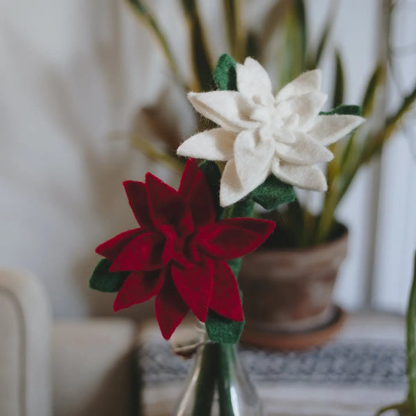 Felt Poinsettia Flower  Global Goods Partners   