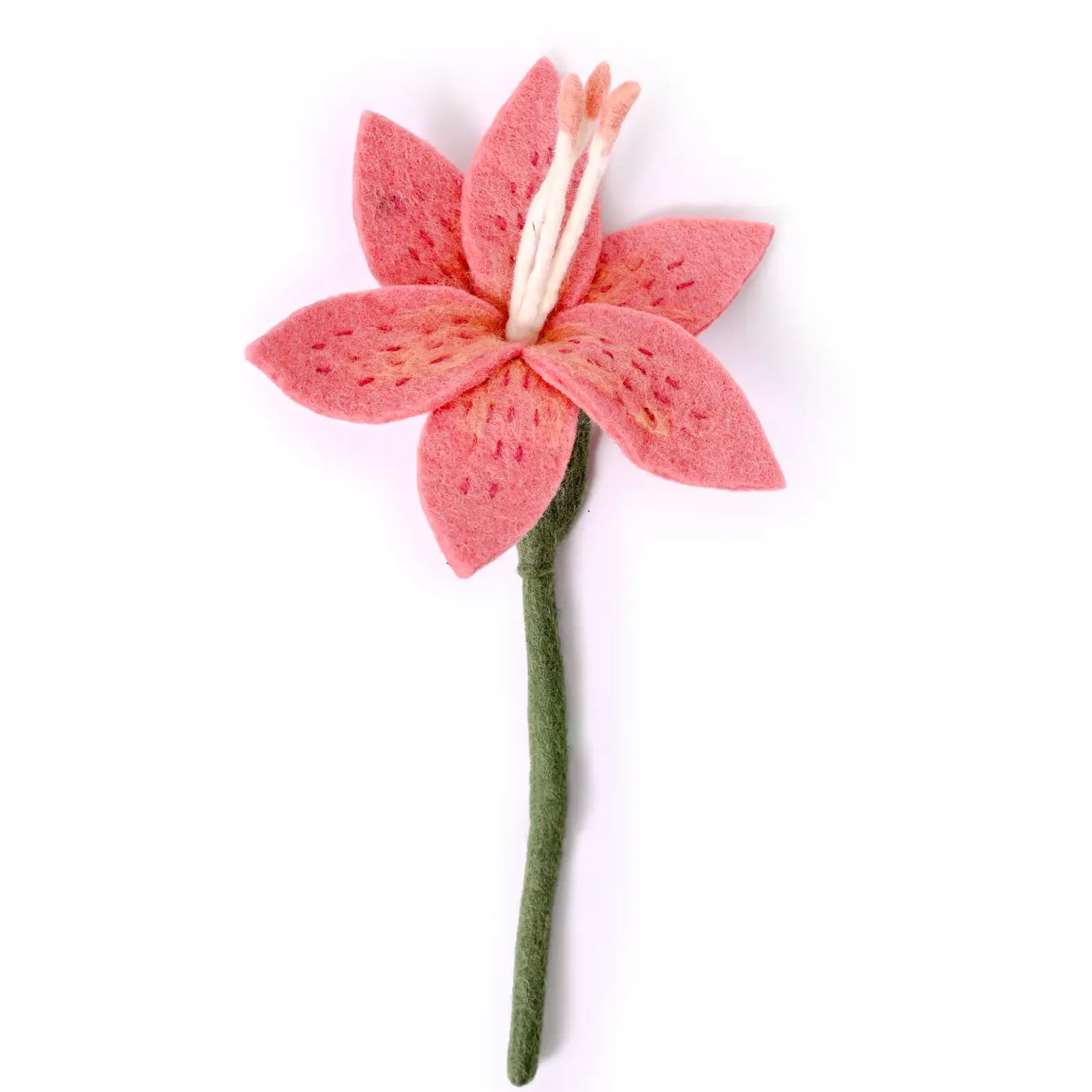 felt lily flower Global Goods Partners Felt Stargazer Lily Flower