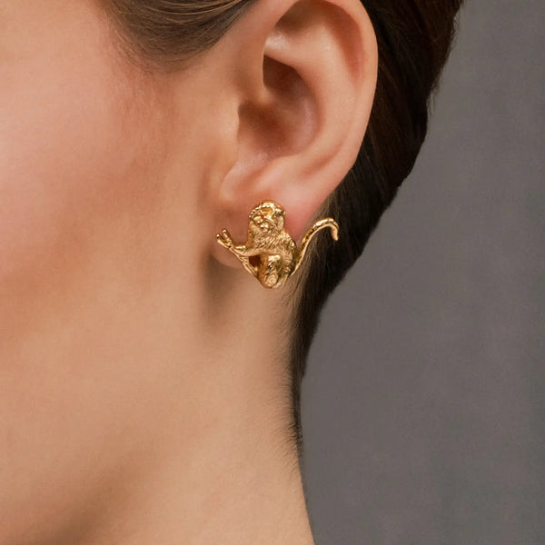 Gold Monkey Stud Earring Mayana