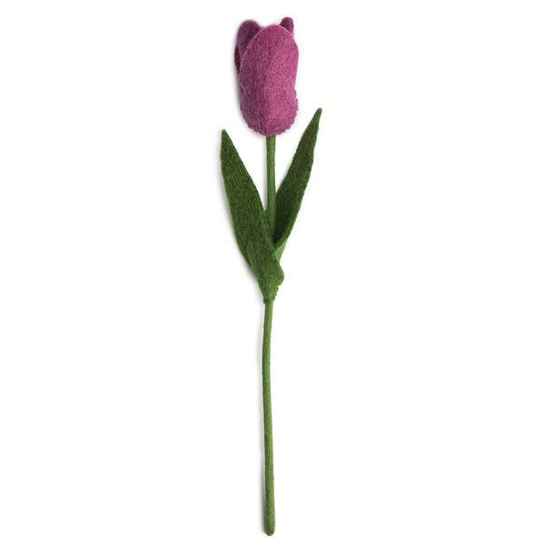 Felt Dutch Tulip Flower Global Goods Partners Magenta