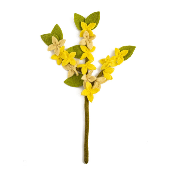 Felt Forsythia Flower  Global Goods Partners   