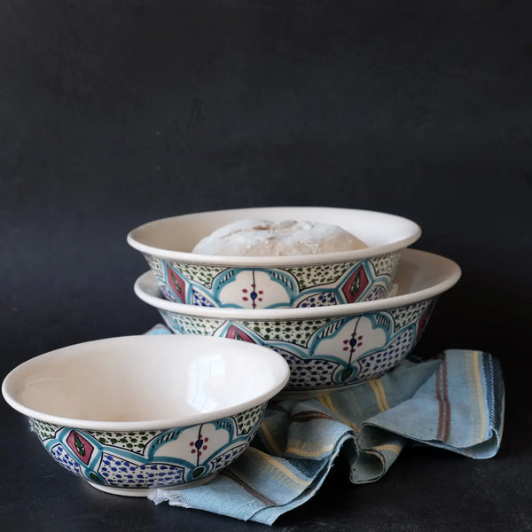Tunisian Ceramic Medium Deep Serve Bowl