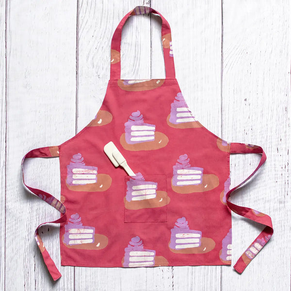 Organic Kids Apron Blue Elephants Global Mamas Cakes Melon