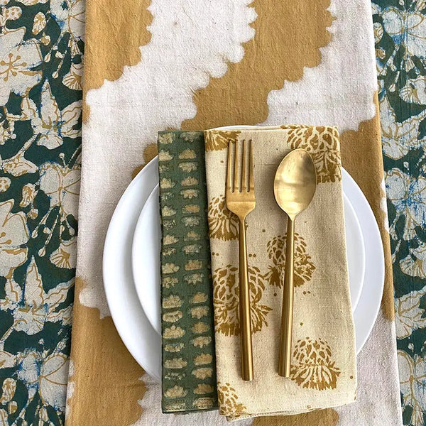 Block Print Organic Cotton Table Runner Ichcha