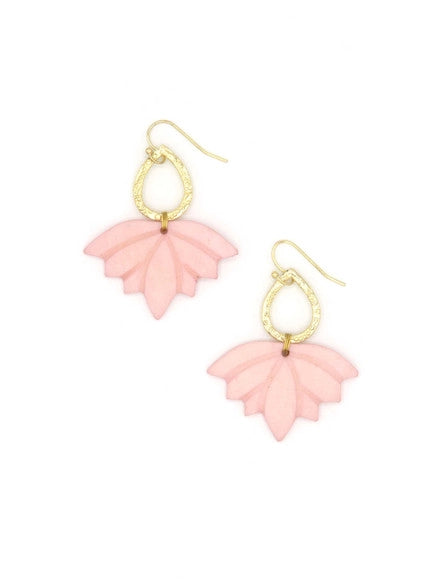 Lotus Drop Bone Earrings Bone Fair Anita Brass  