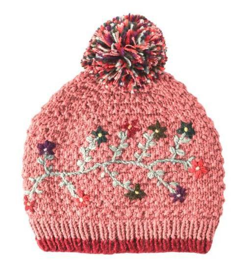 Flora Hat knit hat Andes Gifts Rose